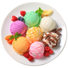 ice-cream in plate